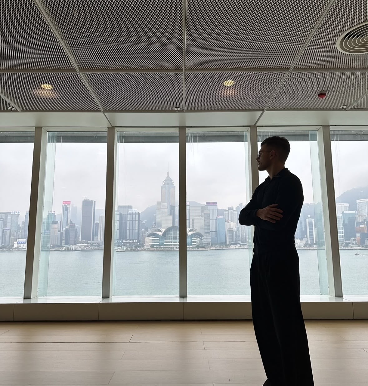 Looking out over the Hong Kong skyline